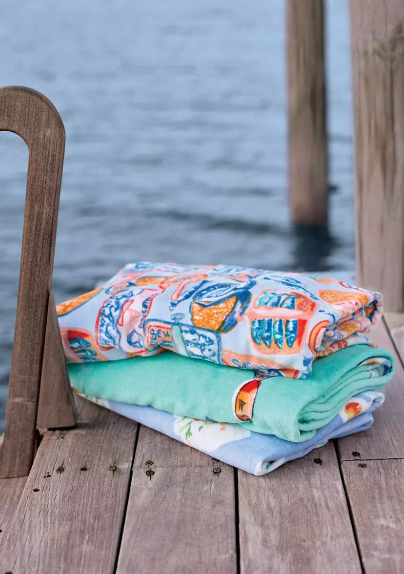 Sewing Down South x Crown & Ivy\u2122 Shoreline Lounge Beach Towel | Belk