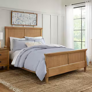 Marsden Patina Wood Finish Wooden Cane King Bed (81 in. W x 54 in. H) | The Home Depot