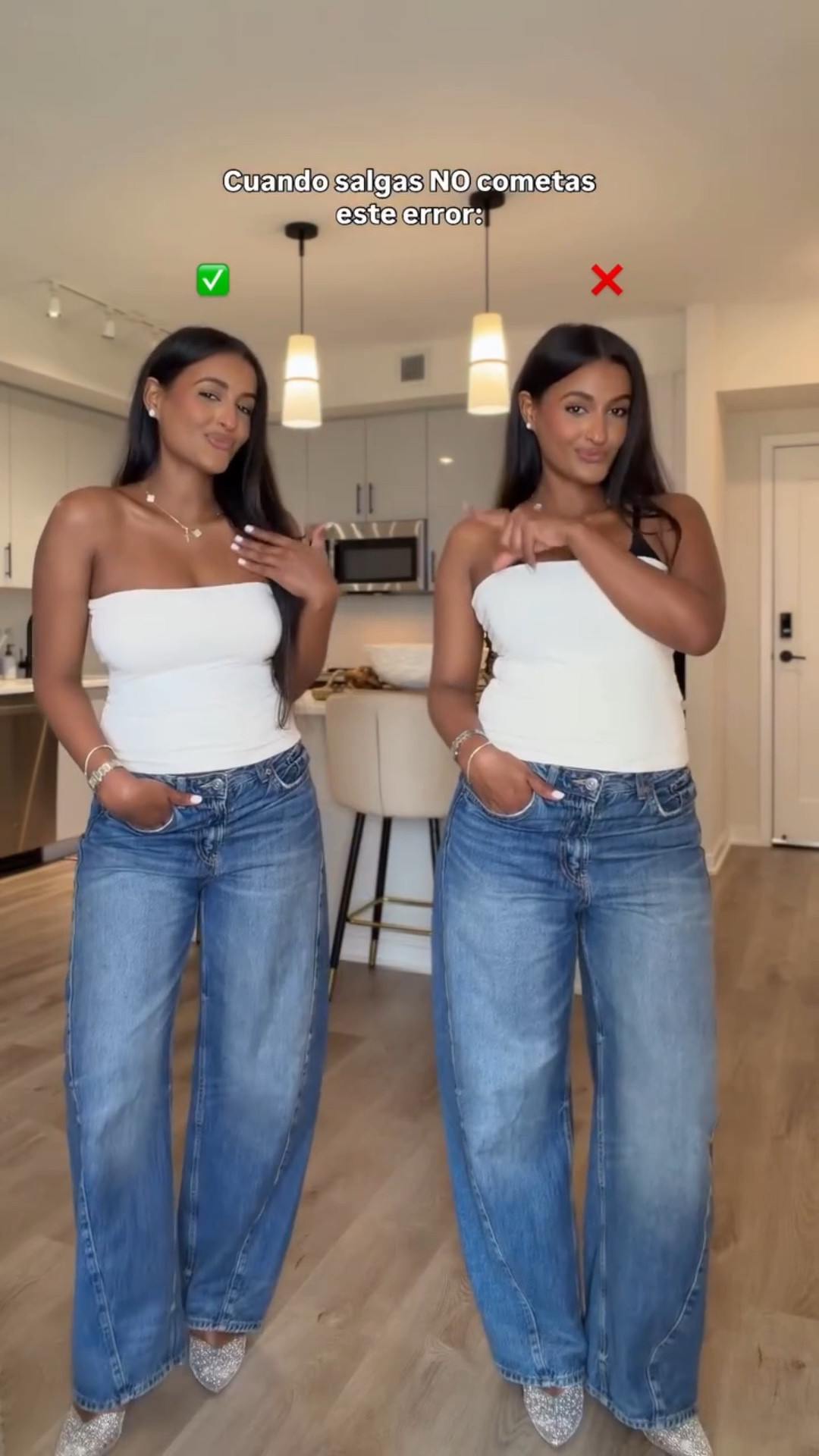 elegante vs desaliñado ✅❌ que opinamos?
Te digo, no puedes usar la misma ropa interior o el mismo diseño para todo🫵 
este me encantó porque también trae tirantes y se los puedes poner o quitar cuando quieras y así tienes un 2 en 1 
estos son de Amazon así que comenta “QUIERO” para enviarte el link de este MUST HAVE✨✨