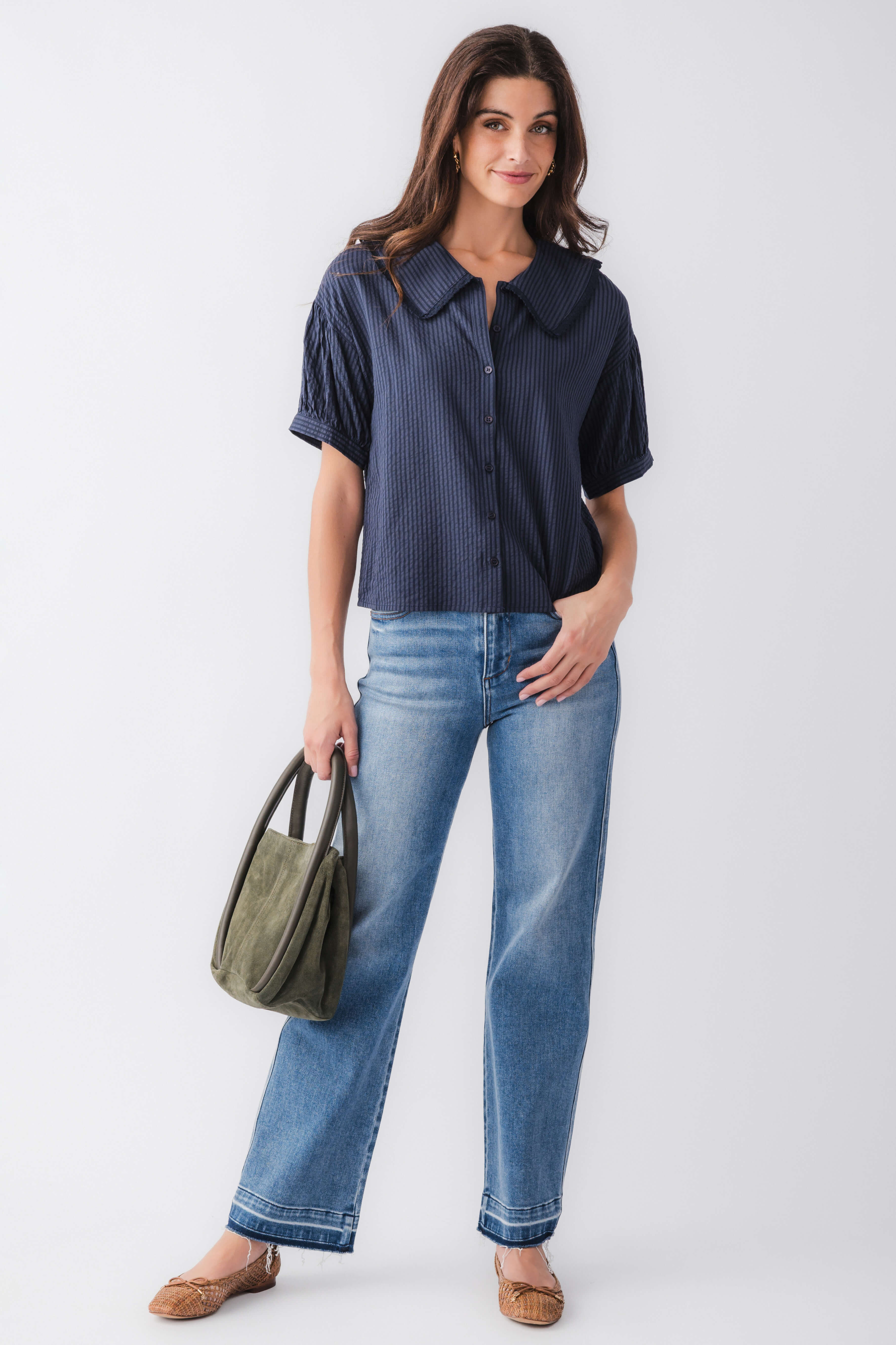 Things Between Peter Pan Collar Top | Social Threads