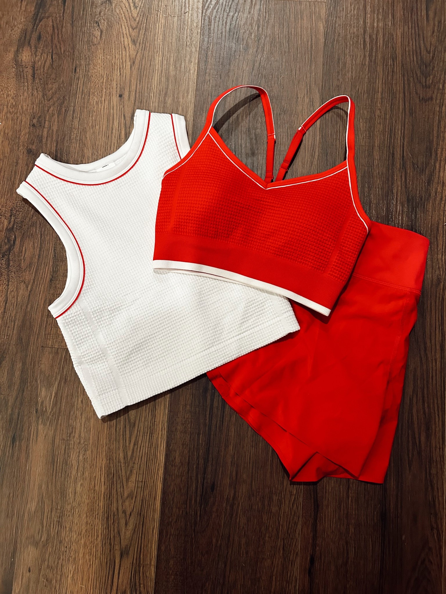 Saturday running outfit- this waffle top and sports bra are under $15 - paired with my fave pair of Amazon shorts 

#LTKFindsUnder50 #LTKActive #LTKOver40