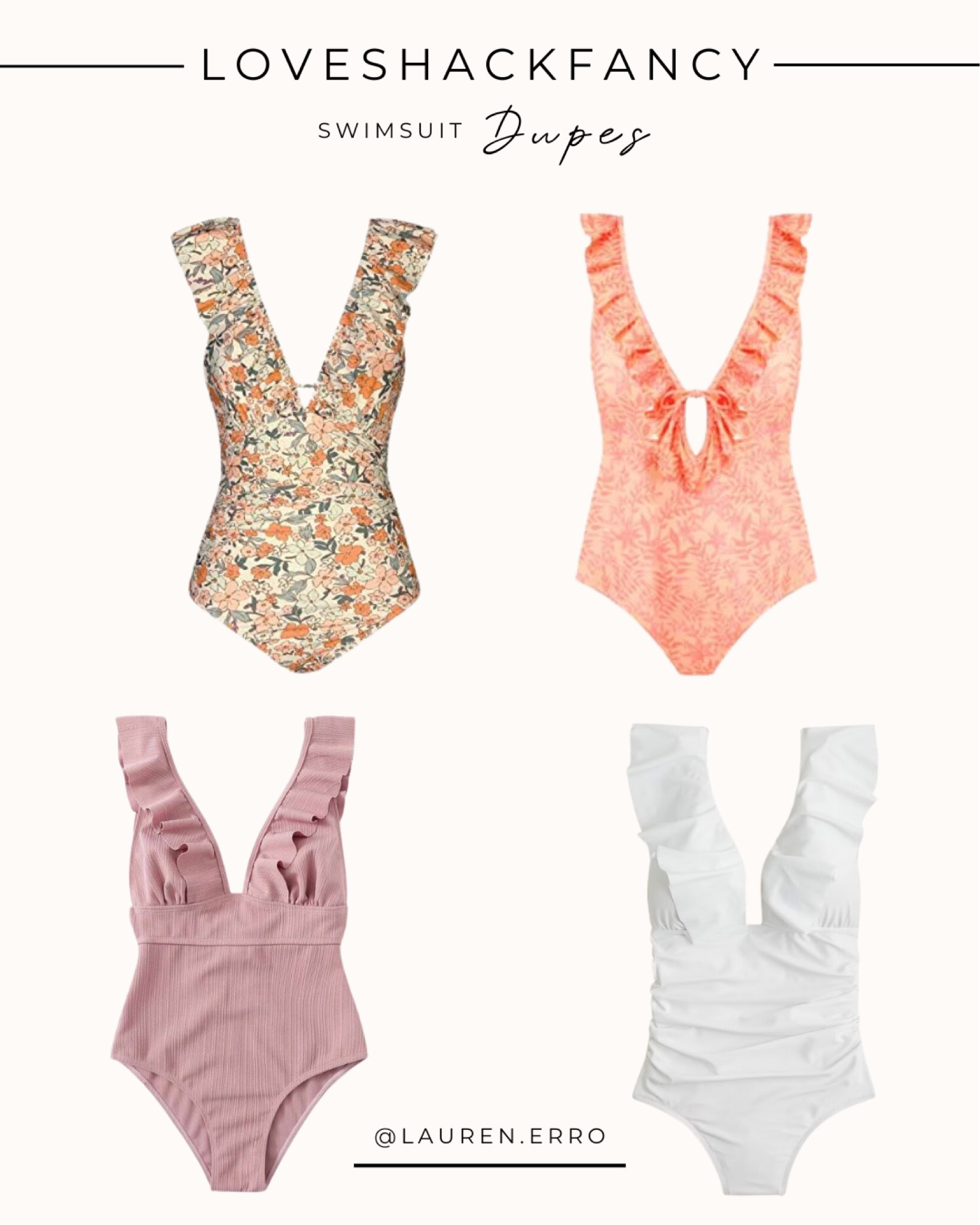 LoveShackFancy inspired swimsuits!
.
.
.
LoveShackFancy, swim, swimwear, beach, pool, ruffles, floral, amazon,  dupe, lulu’s, shein 

#LTKstyletip #LTKswim #LTKunder100