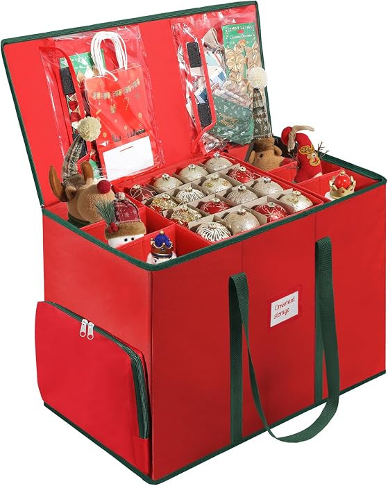 Premium 2-in-1 Large Christmas Ornament Storage Box & Xmas Figurine Container, Nutcracker Storage... | Amazon (CA)