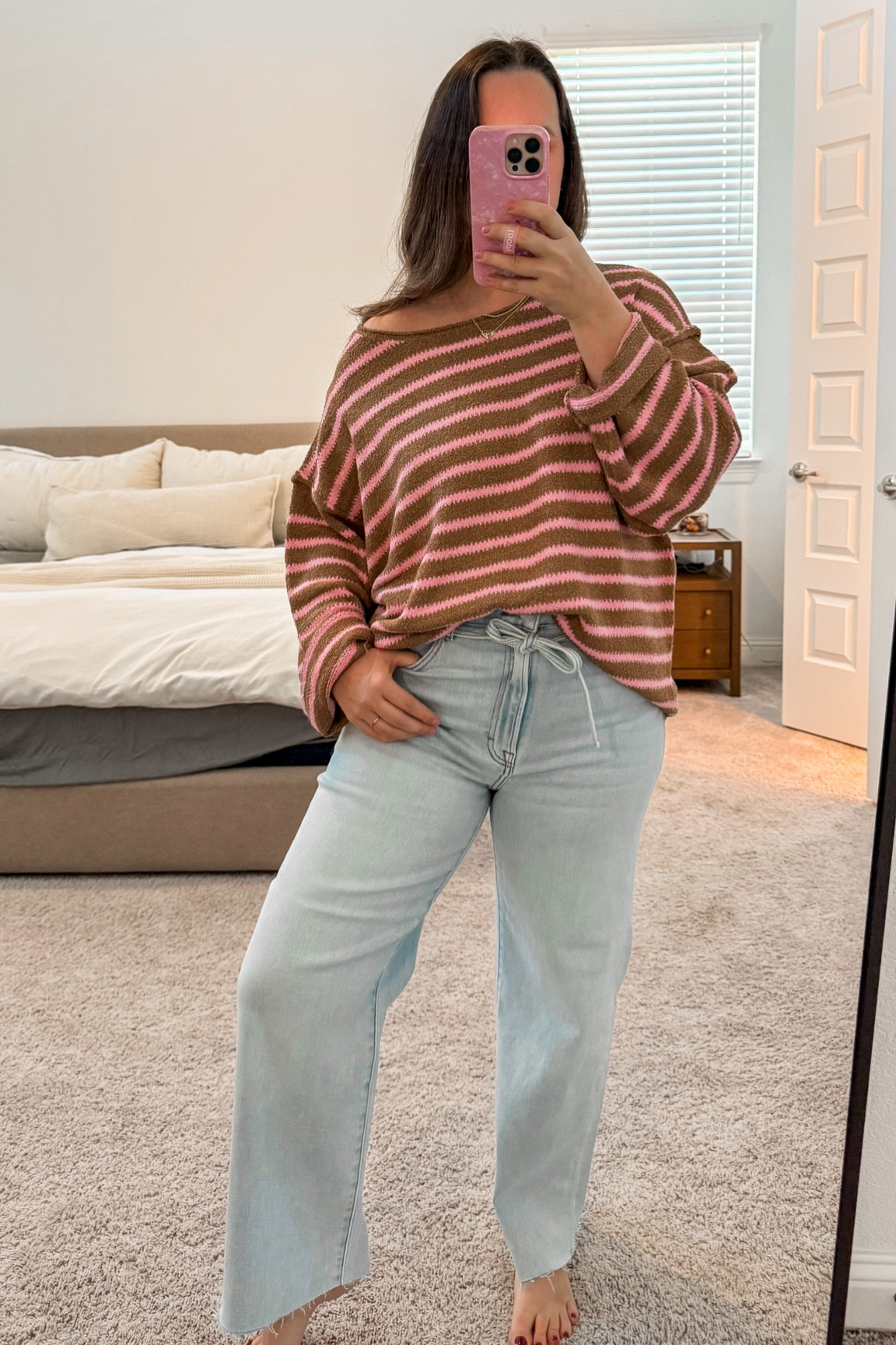 the perfect slouchy sweater!! would be SO cute for valentines day 💕 

In a medium in the sweater! Runs oversized for sure, no need to size up. Jeans have a good stretch to them and TTS 

VICI, vici finds, vday sweater, vday outfit, mom ootd, casual ootd, casual sweater, valentines outfit, casual valentines outfit 

#LTKSaleAlert #LTKMidsize #LTKStyleTip