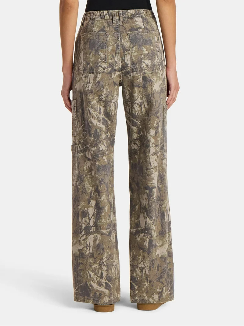 No Boundaries Wide Leg Cargo Pants, 31.5'' Inseam, Women's and Women's Plus | Walmart (US)