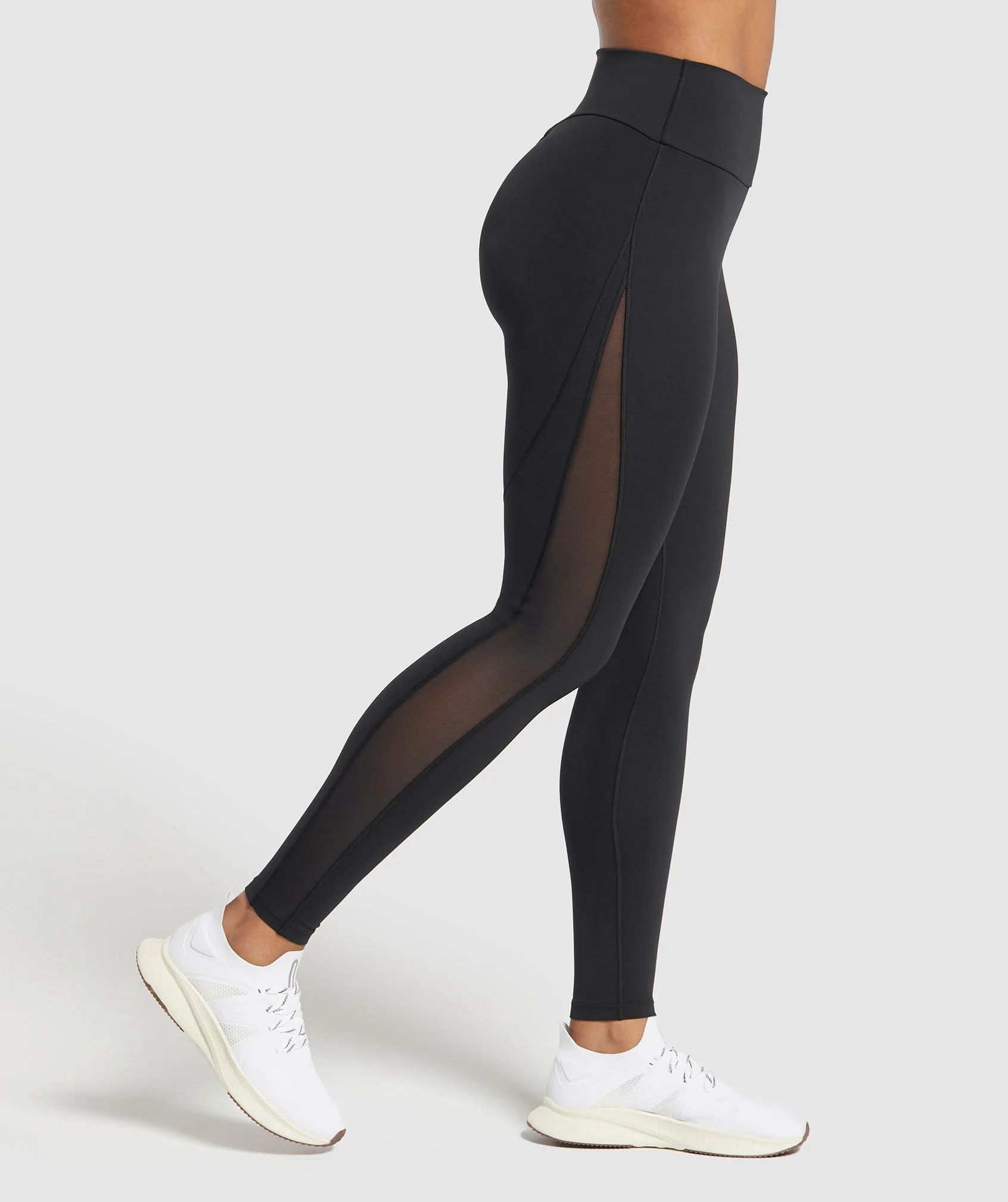 Gymshark Mesh Placement Leggings - Black | Gymshark US