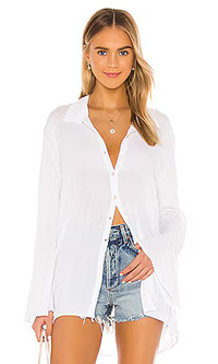 Click for more info about Lovers and Friends Whitney Beach Shirt in Coconut White from Revolve.com