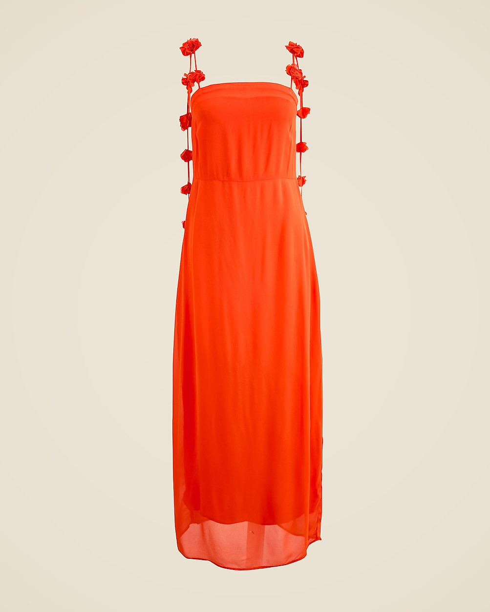 Collection rosette-strap sheath dress in chiffon | J. Crew US