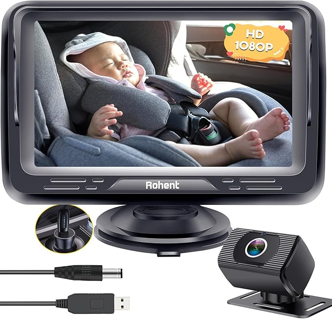 Rohent Car Camera for Baby USB: Plug and Play Easy to Install Crystal Night Vision Wide View Angl... | Amazon (US)