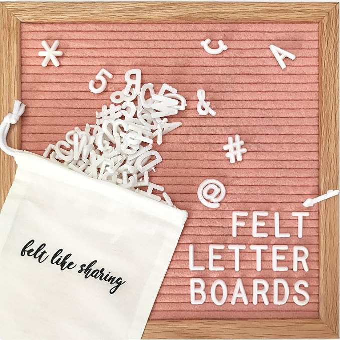 Felt Like Sharing Square Letter Board (Coral Felt - 10”x10”) – Changeable Message Board wit... | Amazon (US)