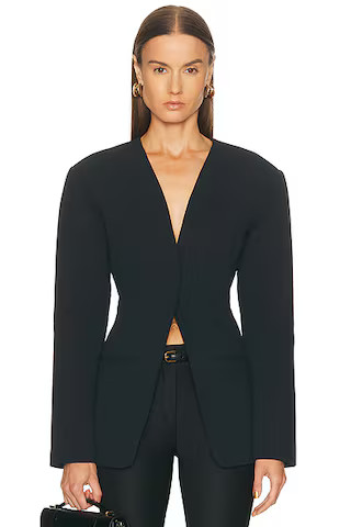 x Coco Unne Polished Crepe Blazer | FWRD 