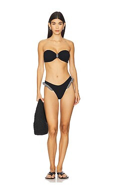 Hunza G Jean Bikini Set Swimsuit in Black & Black Gingham from Revolve.com | Revolve Clothing (Global)