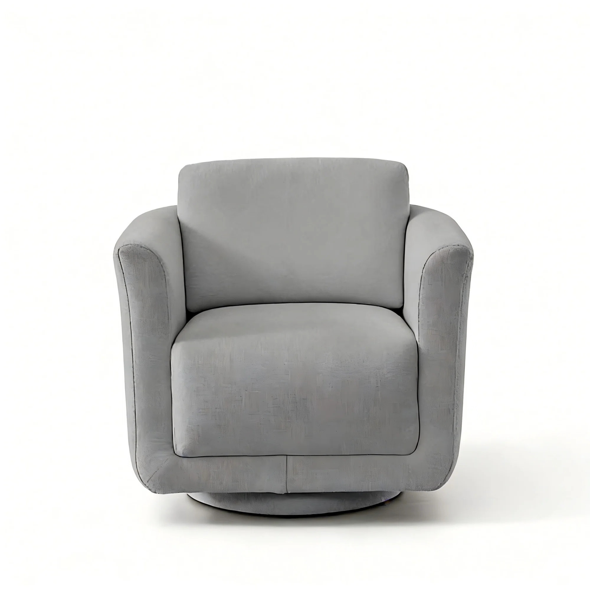 33" Wide No Assembly Required Chenille Upholstered 360° Swivel Barrel Chair with Solid Wood Fram... | Wayfair North America