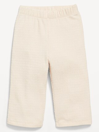 Pull-On Textured Cropped Wide-Leg Pants for Toddler Girls | Old Navy (CA)