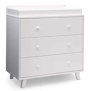 Delta Children Ava 3 Drawer Dresser with Changing Top, Greenguard Gold Certified, White | Amazon (US)