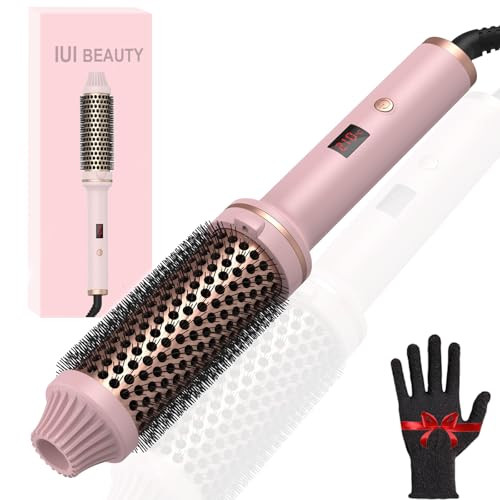IUI 3-in-1 Negative Ion Thermal Brush – Hair Straightener, Curling Iron & Volumizing Brush, Adjustable Temperature 266°F-410°F, Fast Heat-Up, Ionic Frizz Control, Salon Smooth Hair | Amazon (US)