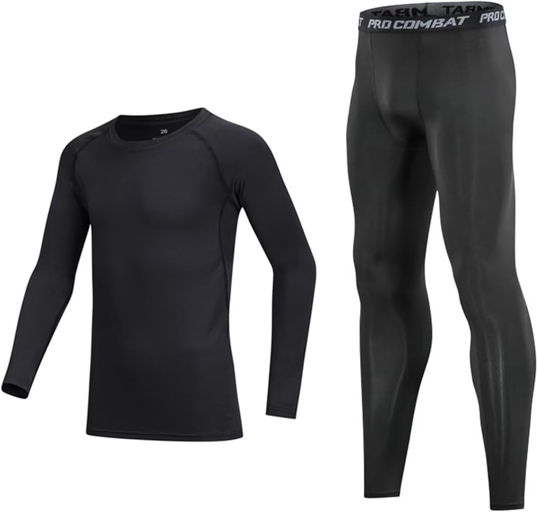 Kids Base Layer Set Boys Football Skin Children Thermal Compression Underwear Gym Sport Athletic ... | Amazon (UK)