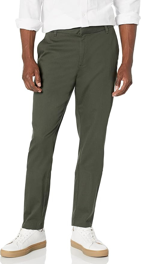 Amazon Essentials Men's Slim-Fit Wrinkle-Resistant Flat-Front Stretch Chino Pant | Amazon (US)