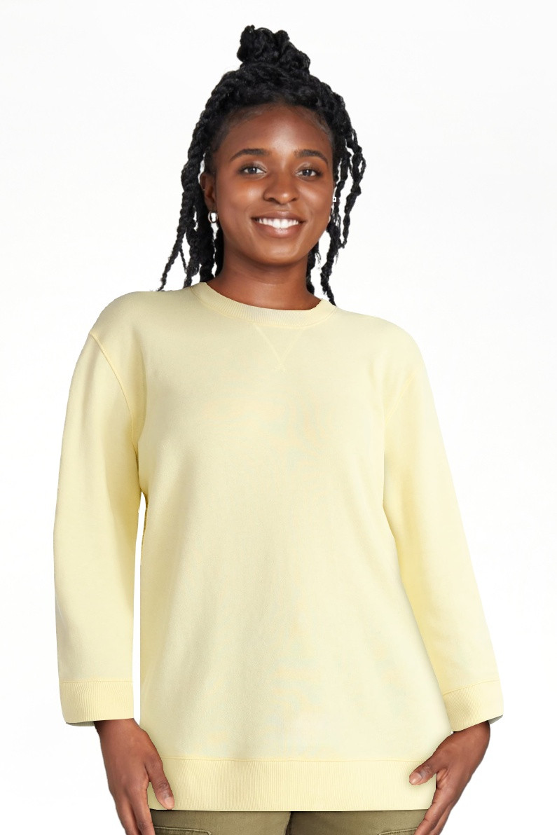 Time and Tru Women's and Women's Plus Crewneck Sweatshirt with Long Sleeves, Sizes XS-4X | Walmart (US)