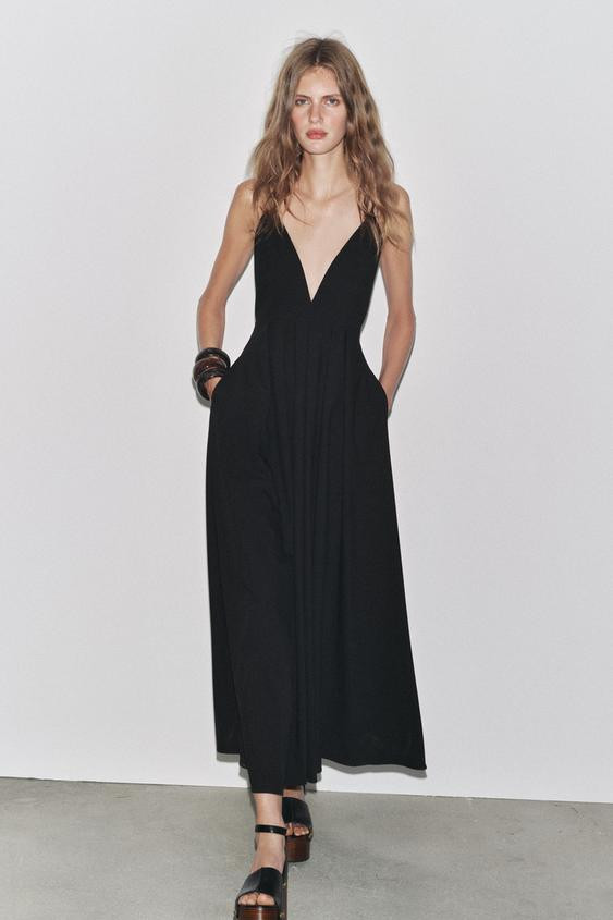 ZW COLLECTION LONG DRESS WITH TIES | Zara US
