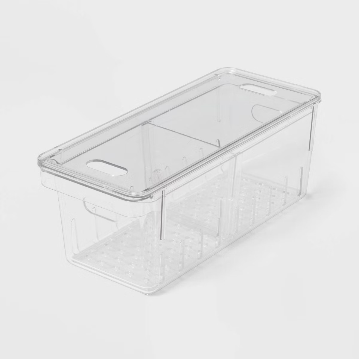 Divided Berry Bin with lid Clear - Brightroom™: Refrigerator Organizer, Kitchen Storage, Freeze... | Target