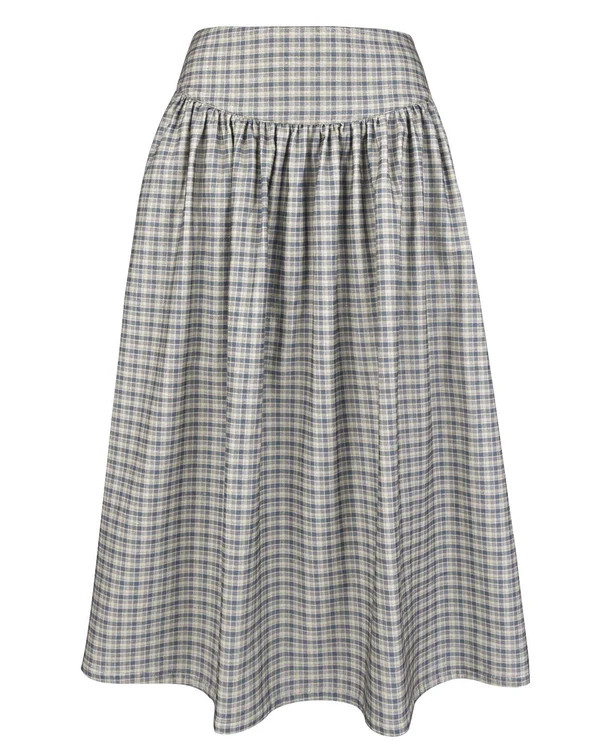 Ease Maxi Skirt - Faded Blue Flannel | My Mum Made It