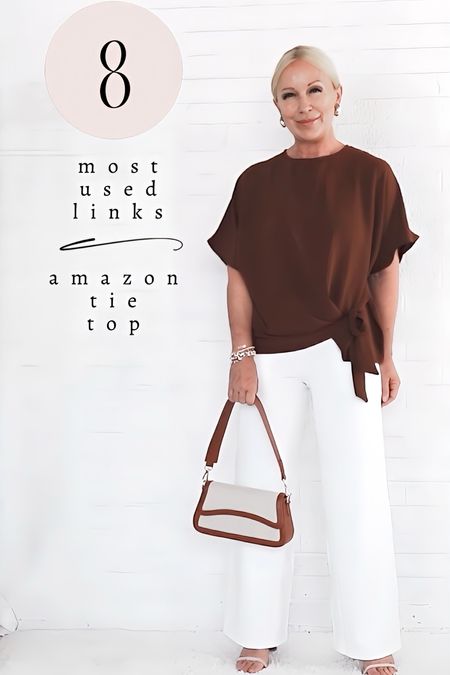 Last week’s #8 most requested link - Amazon side tie top  

#LTKOver40 #LTKFindsUnder50 #LTKWorkwear