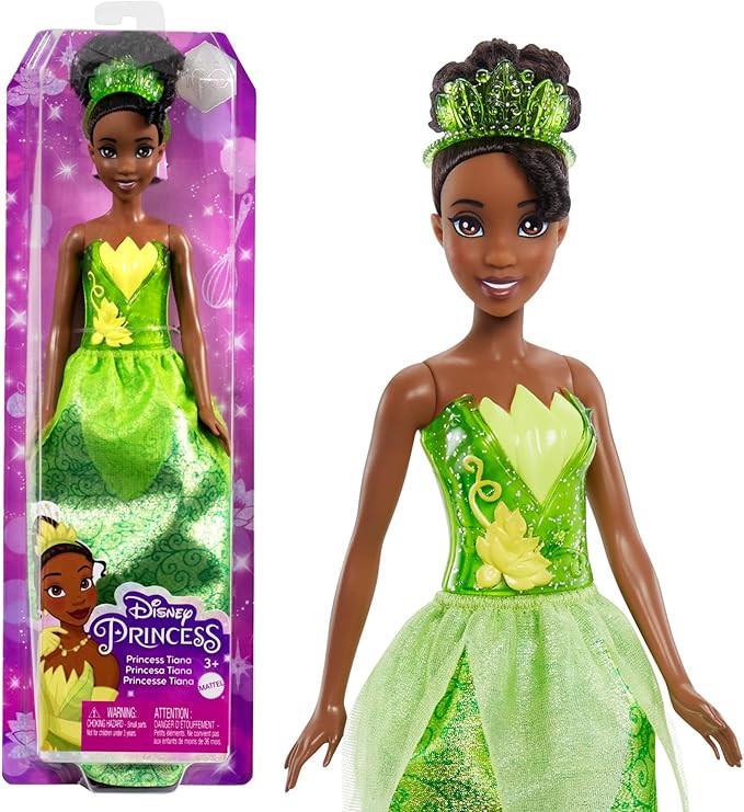 Mattel Disney Princess Dolls, Tiana Posable Fashion Doll with Sparkling Clothing and Accessories,... | Amazon (US)
