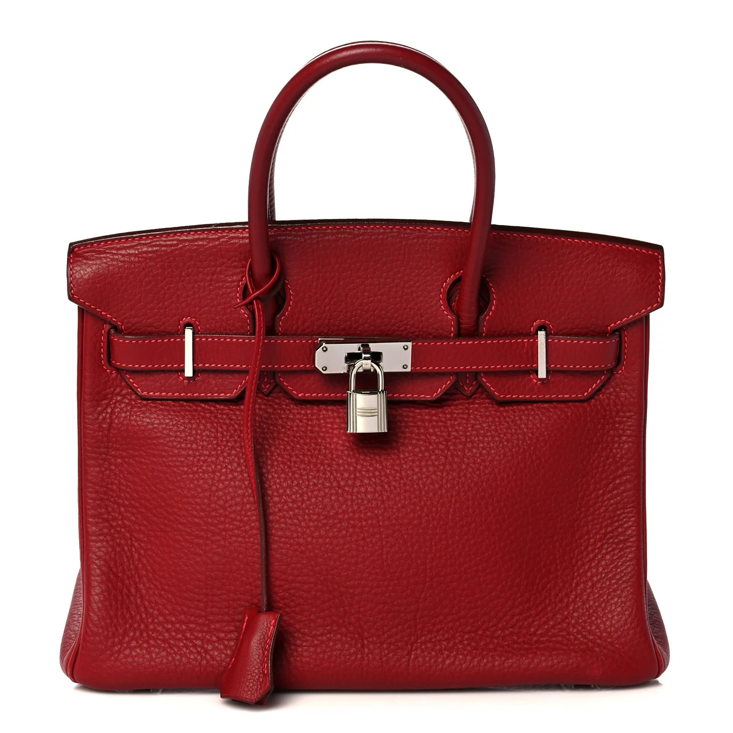 HERMES Taurillon Clemence Birkin 30 Rouge Vif | FASHIONPHILE | Fashionphile