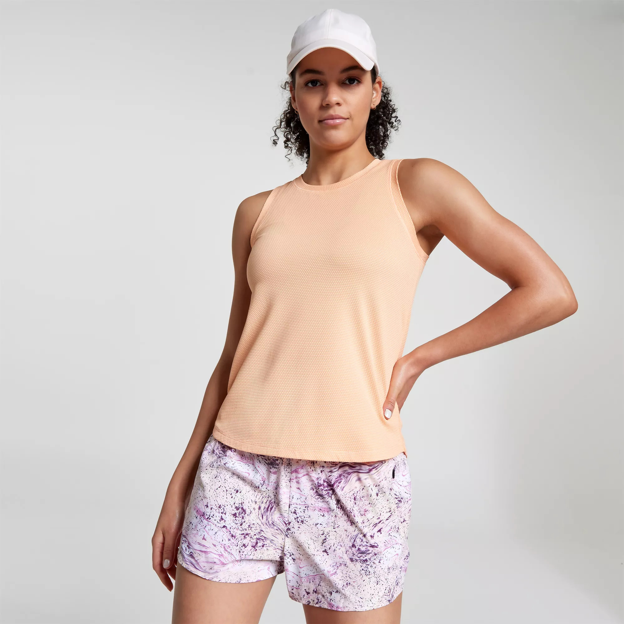 CALIA Women's Bubble Mesh High Low Tank, XS, Apricot Wash | Dick's Sporting Goods