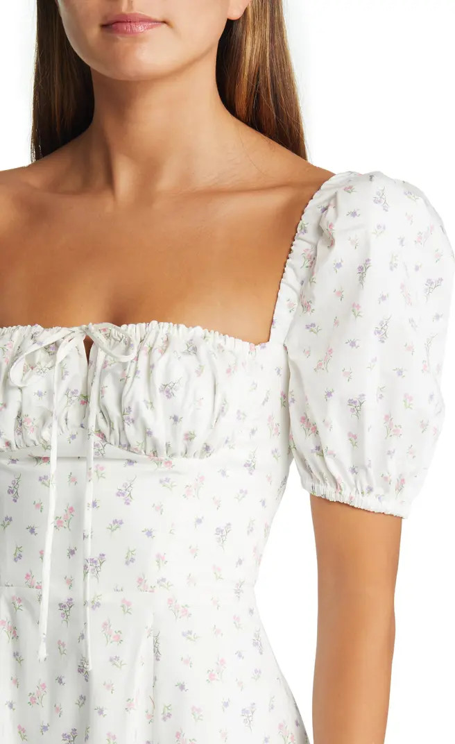 HOUSE OF CB Tallulah Puff Sleeve Midi Dress | Nordstrom | Nordstrom