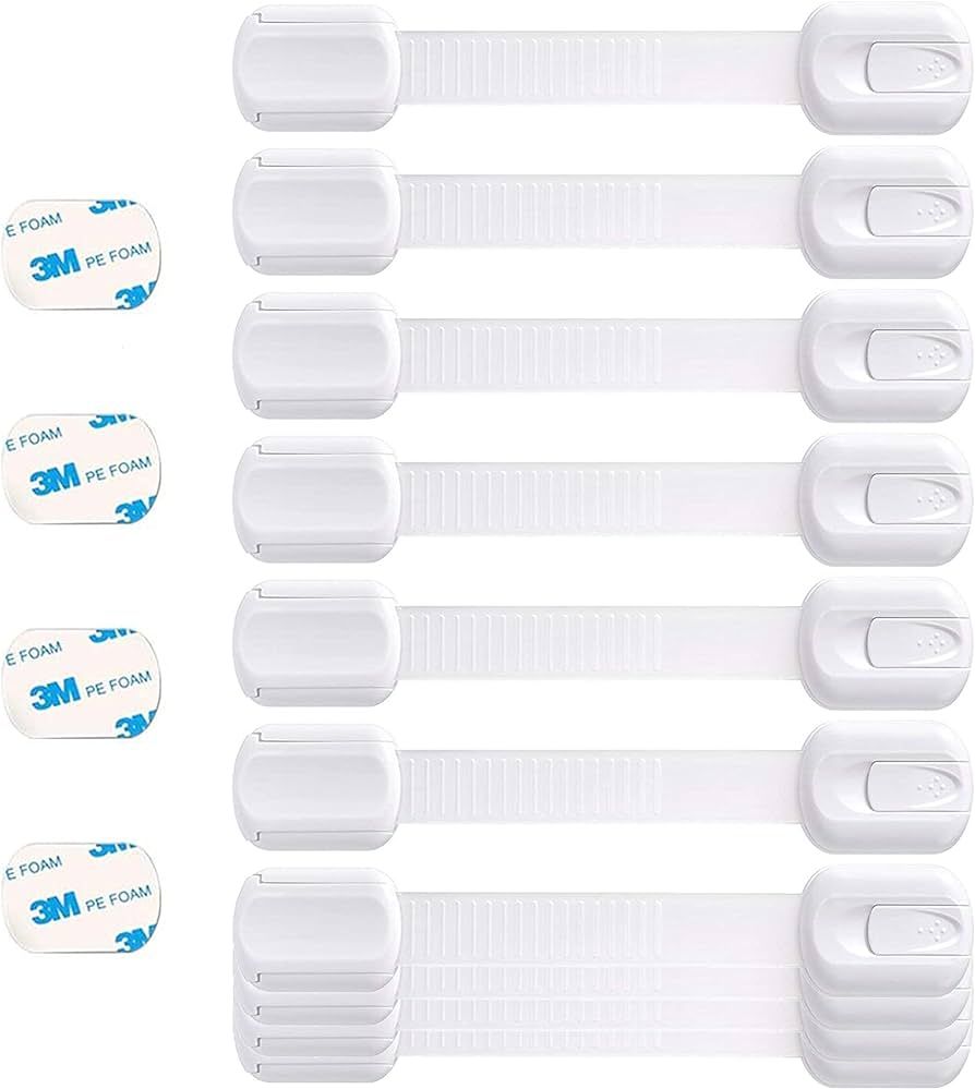 Booboo® (10 Pack) Premium Child Safety Cupboard Door Strap Locks | Baby Proof Your Cabinets with... | Amazon (US)