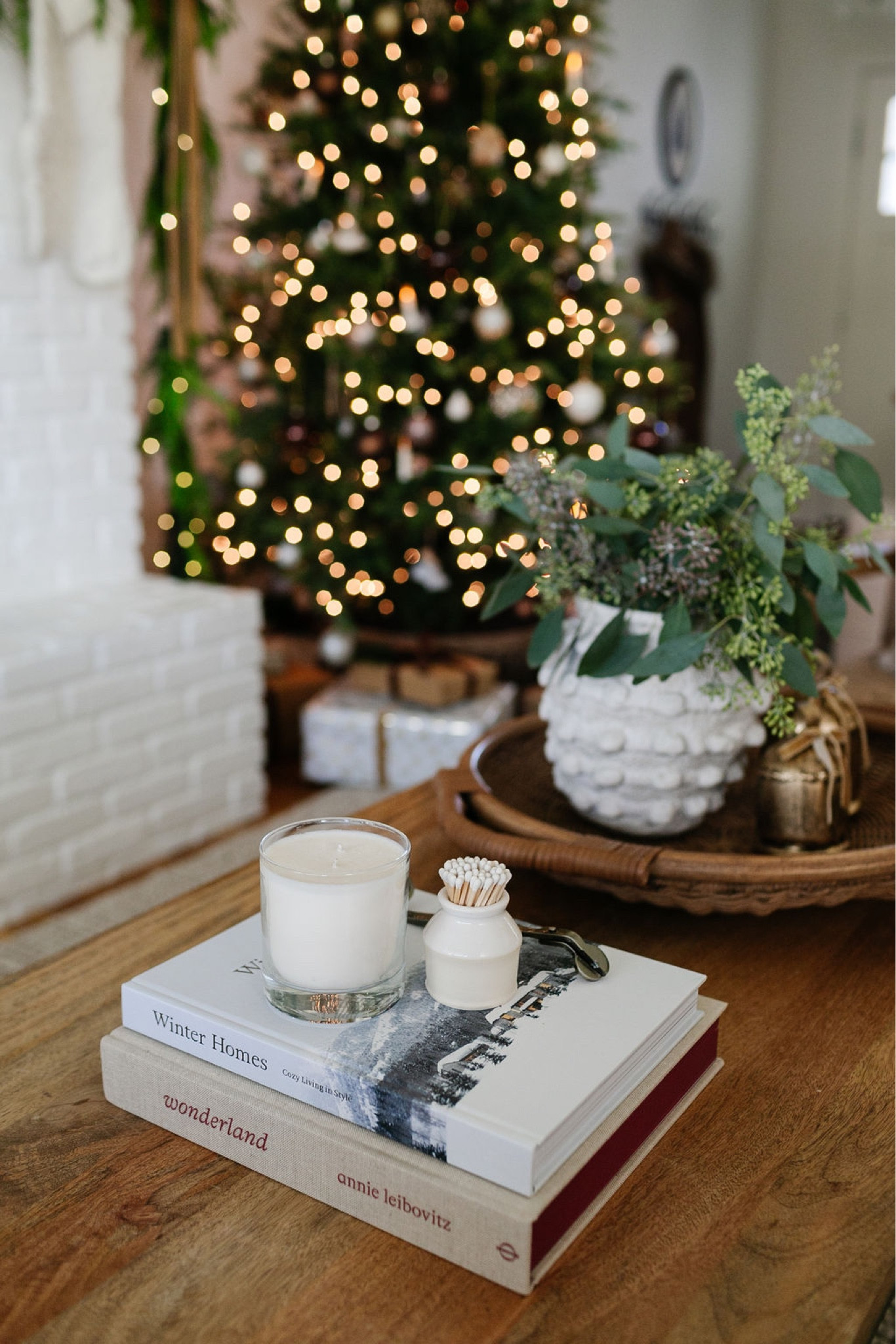A simple coffee table decor idea that’s perfect for Christmas. Christmas decor  

#LTKhome #LTKfindsunder100 #LTKHoliday