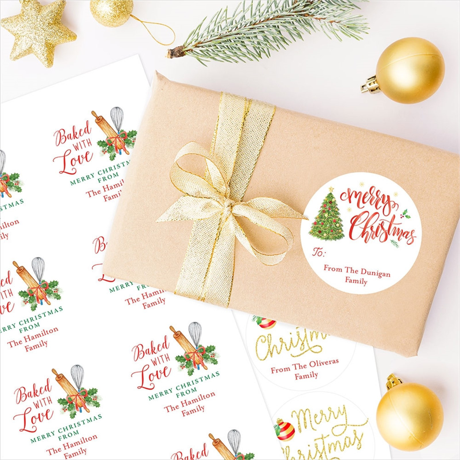 Peel-And-Stick Christmas Gift Labels | Set Of 24 | Jane