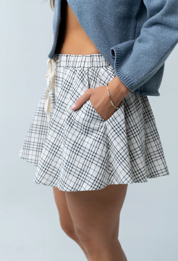 Katherine Plaid Shorts in Black | Böhme US
