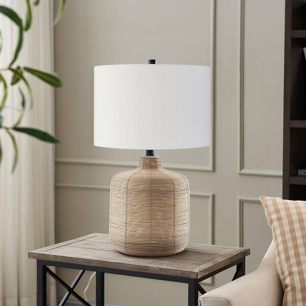 Jolina Rattan Table Lamp - Petite Rattan/Brass | Bed Bath & Beyond