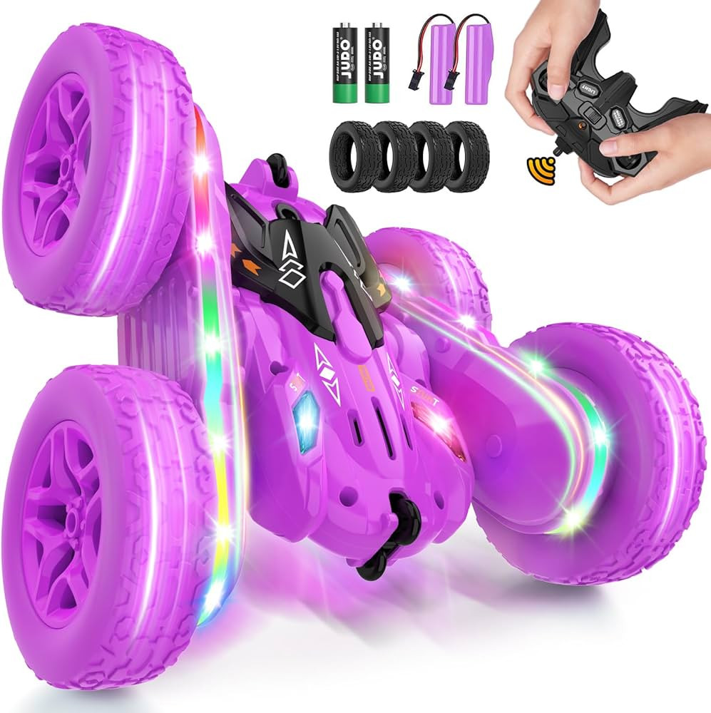 Remote Control Car,RC Cars with sides light strip and Headlights,Double Sided 360 Flips Rotating ... | Amazon (US)