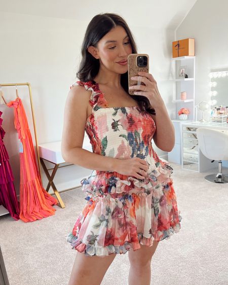 Prettiest mini floral dress!!😍😍😍

**for my tall ladies** it is a bit short so if you are needing this dress to be functional I would consider something longer! I will not be wearing around my son, but would feel comfortable wearing for date night in the summer🌸

Wearing a L

Cocktail dress, summer mini dress, floral spring dress, wedding guest dress

#LTKmidsize #LTKSpringSale #LTKwedding