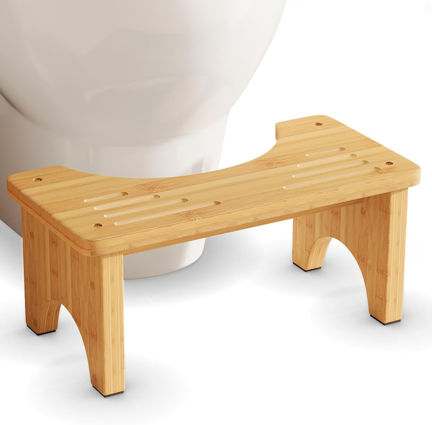 Amazon.com: Uaniar Bamboo Toilet Stool, Wooden Squatting Potty Stool for Adults, 7 Inch Toilet St... | Amazon (US)