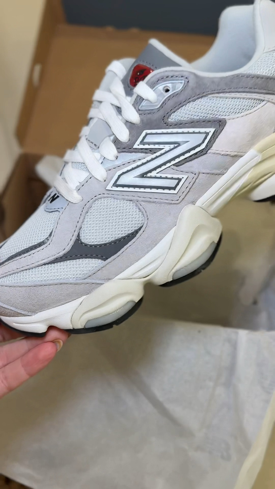 My favorite tennis shoes are these new balance 9060s. I wear my true size 