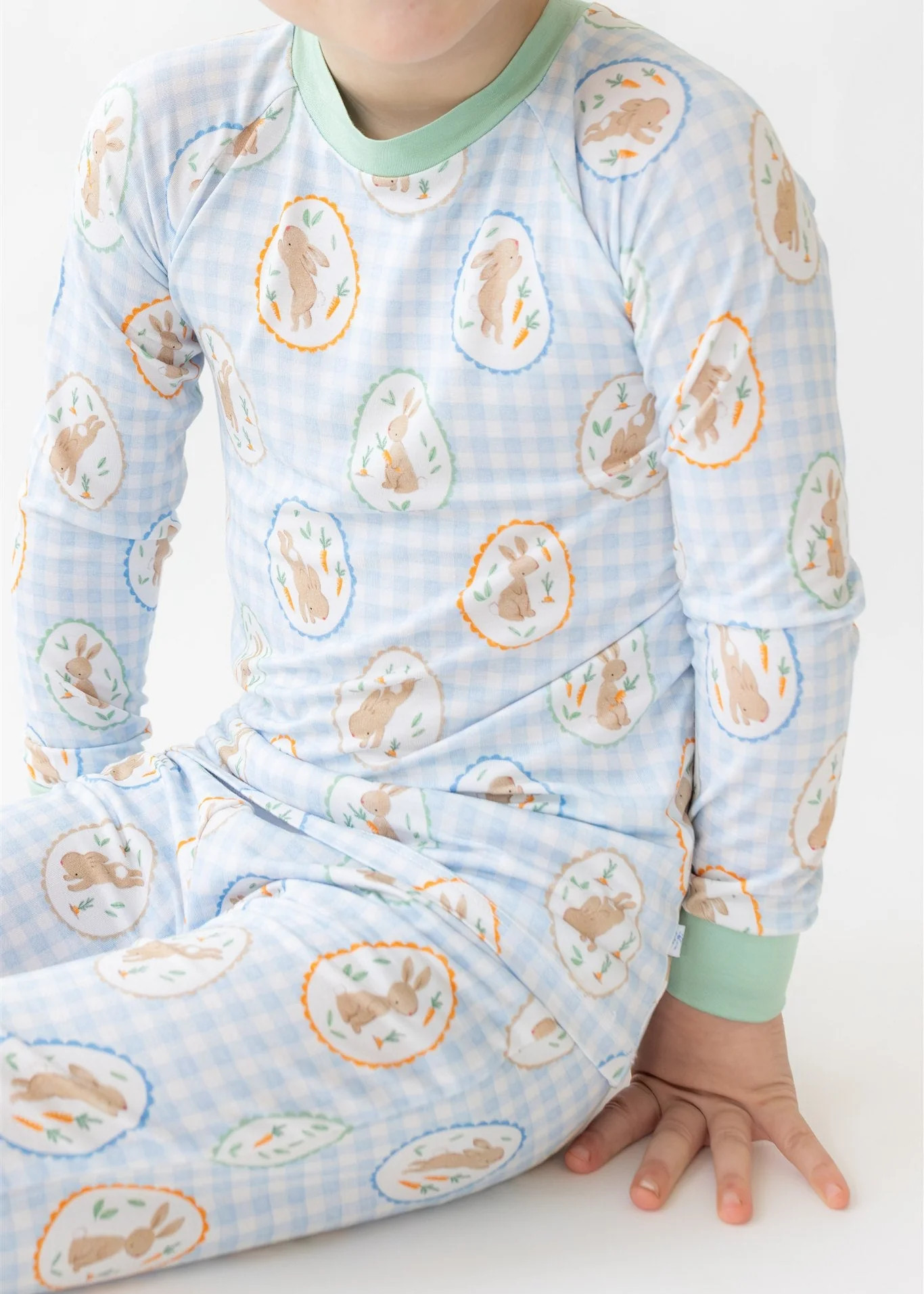 Hop To It Blue Two-Piece Pajamas | Tiny Jams