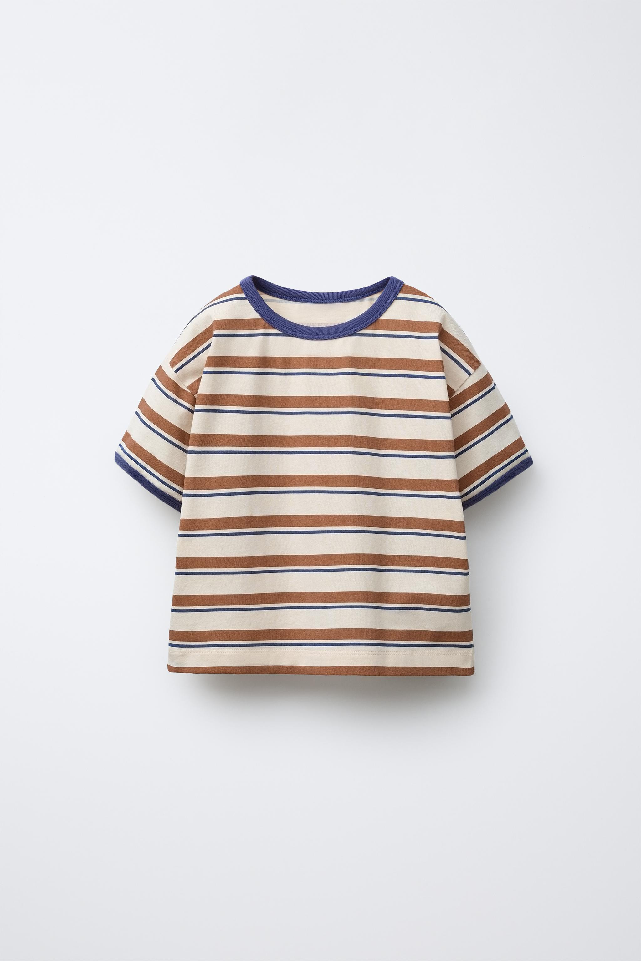 STRIPED TRIM T-SHIRT | Zara US