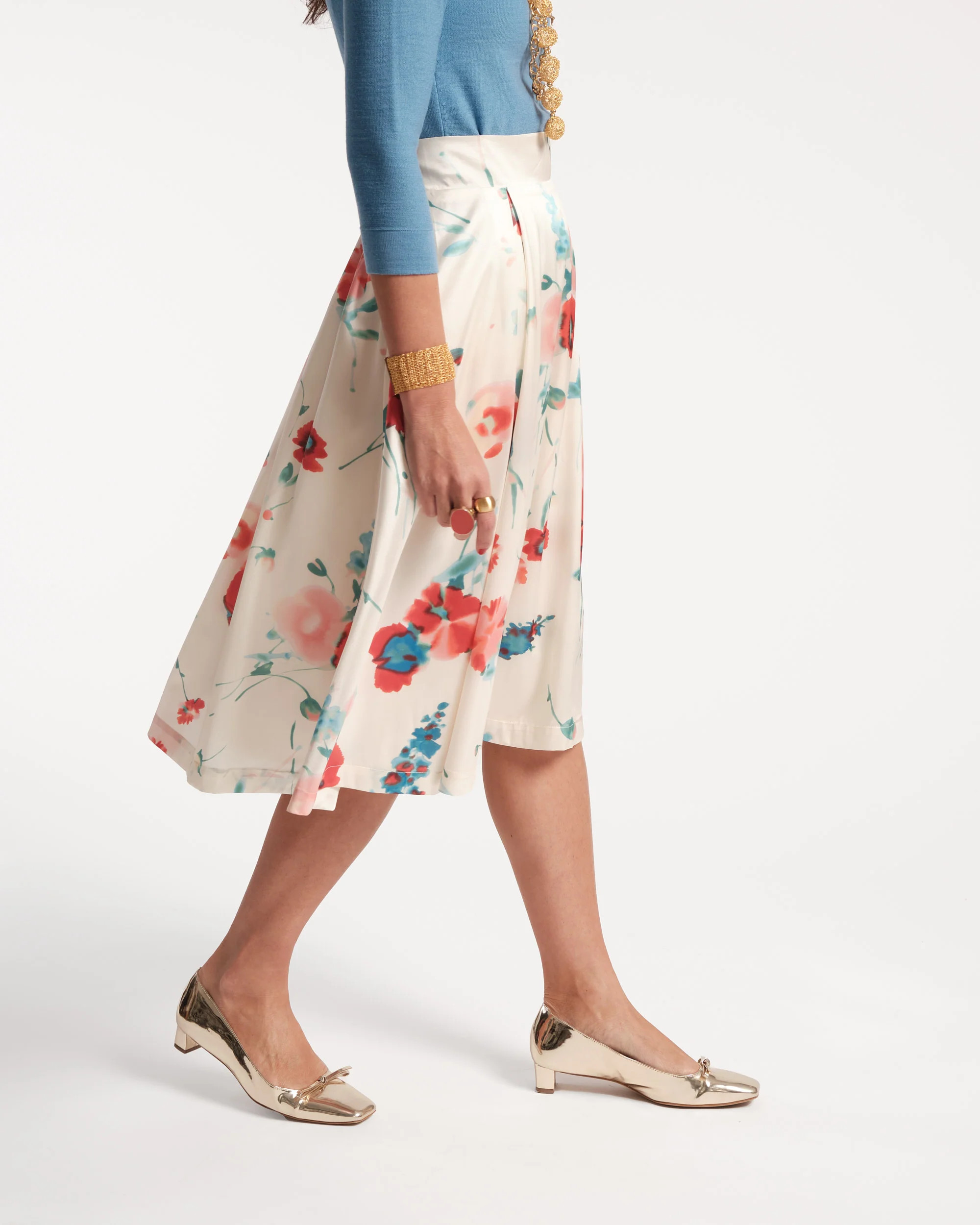 Shelley Midi Skirt Bellissima Print | Frances Valentine