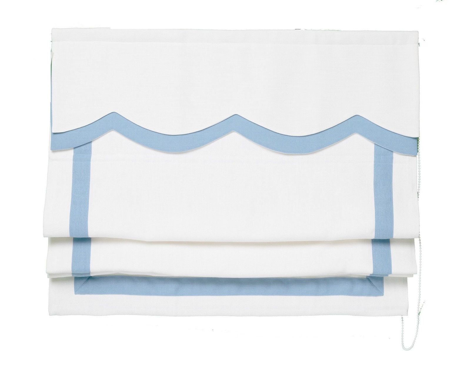 Nursery Room Custom Roman Shades, Flat Fold Scallops Fabric Shades, Linen Blend Baby Boys Baby Gi... | Etsy (US)