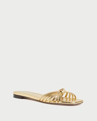 Izzie Gold Leather Knot Sandal | Loeffler Randall