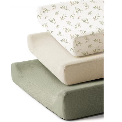 LISM 3 Pack Changing Pad Covers Nursery Diaper Change Pad Fitted Sheets, Spring Meadow | Target