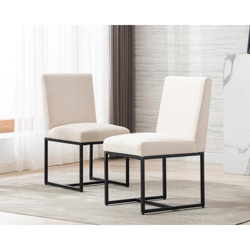 Nezih Linen Solid Back Side Chair | Wayfair North America
