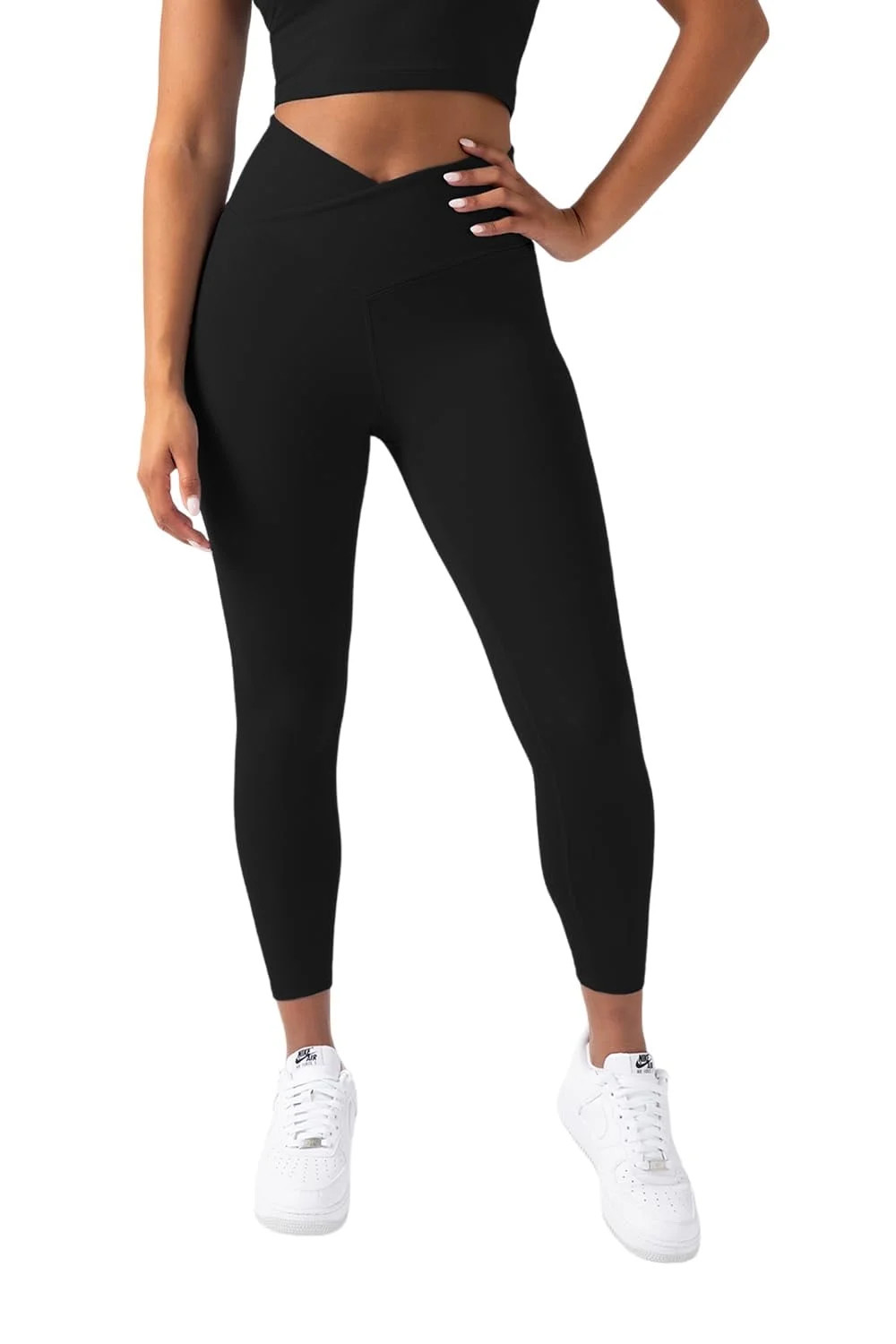 YITTY Active Women's UltraLuxe Crossover High-Waist Legging, Athleisure, 4-Way-Stretch, Iconic Bl... | Walmart (US)