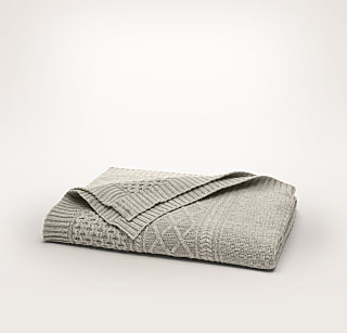 Aran Knit Throw Blanket | Boll & Branch