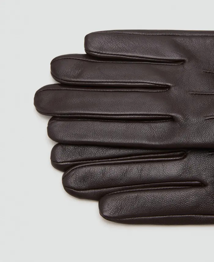 Faux Fur Trim Leather Gloves | Nordstrom